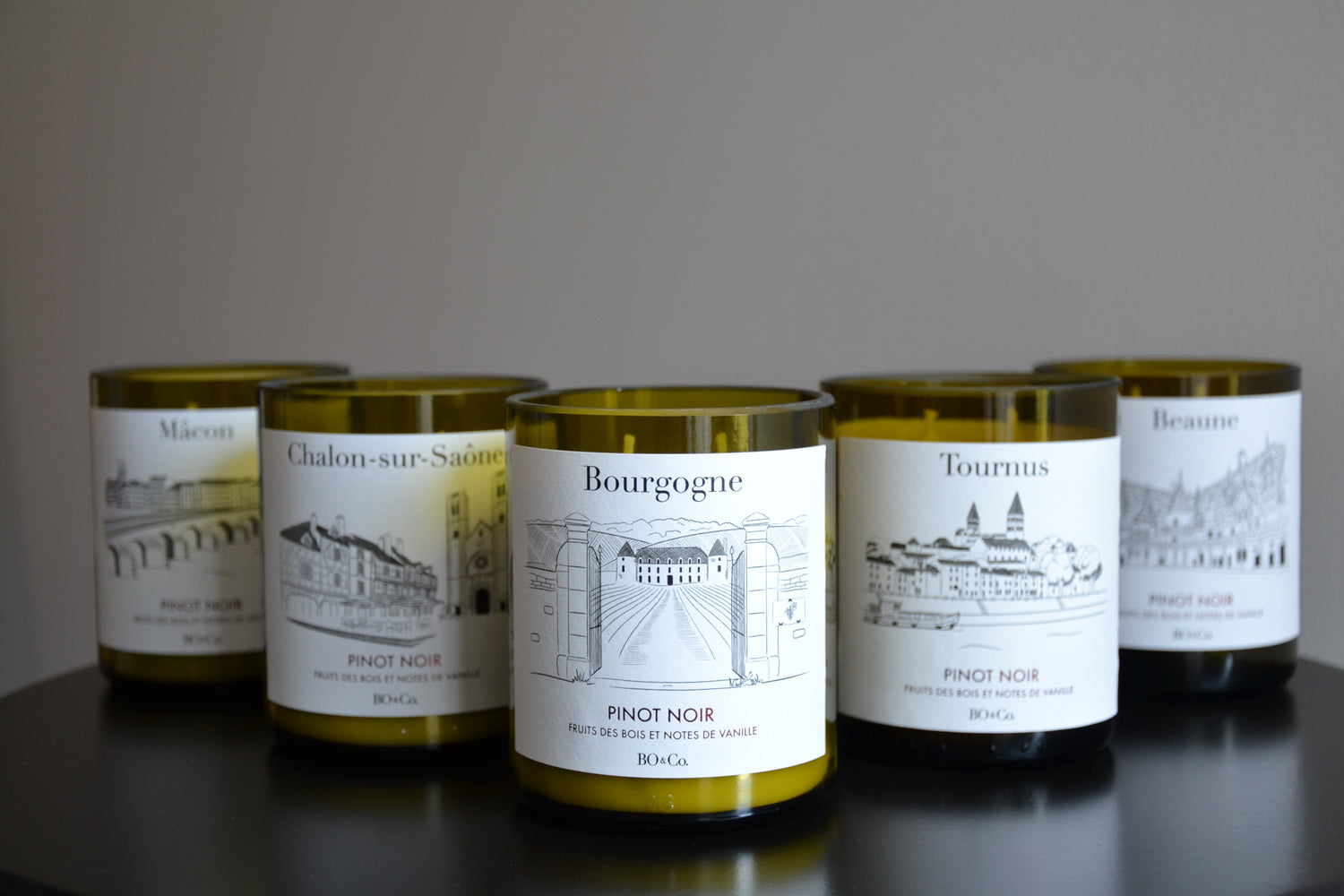 Collection de bougies "Sur les routes de Bourgogne"